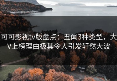 可可影视tv版盘点：丑闻3种类型，大V上榜理由极其令人引发轩然大波